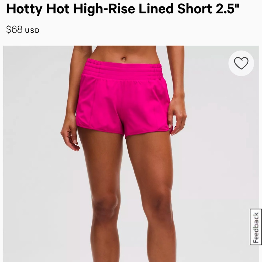 Lululemon pink shorts